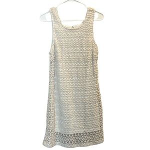 Bar lll Cream Crochet Fully Lined Midi Dress Size Small